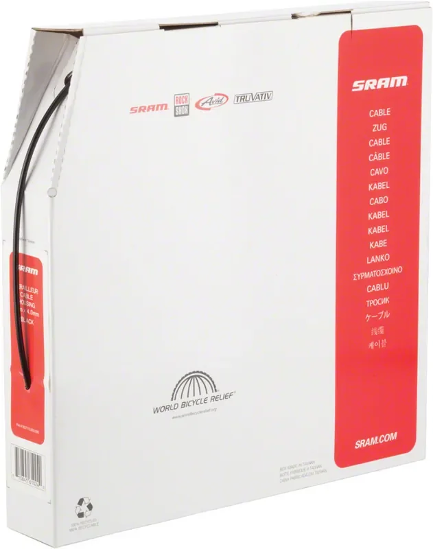 Premium SRAM Cable Housing in 30 Meters – Durable, High-Performance Bicycle Cable Systems with Black & White Options for Seamless Shifting