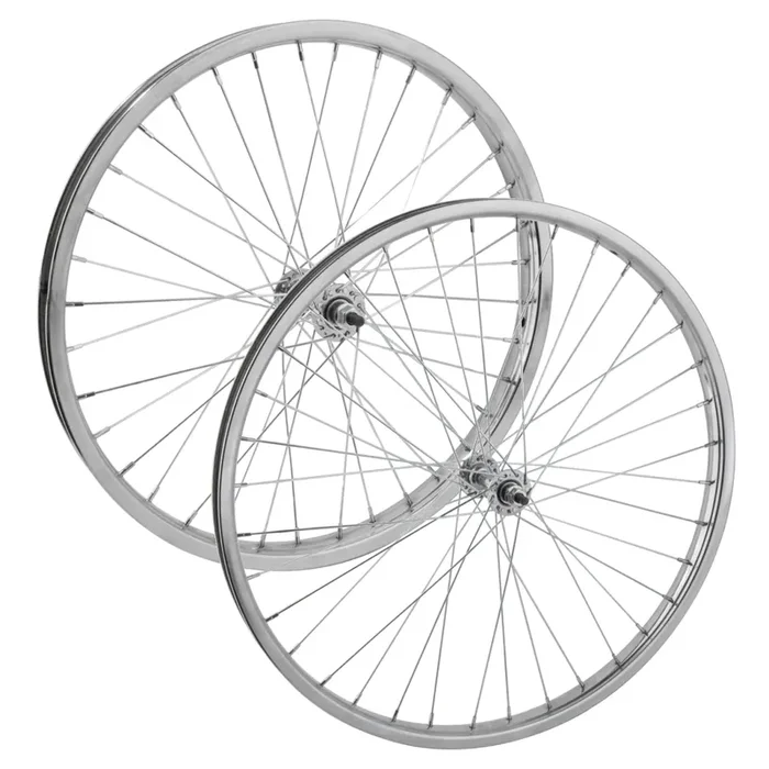 Premium Steel 20in & 24in Juvenile Bicycle Wheel Bundle – Tube-Type, 36H Rim Brake, Durable Alloy Construction