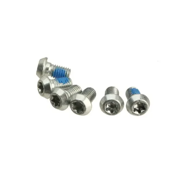 Premium Steel Rotor Bolt Kit for Formula Bicycle Brakes – Durable Silver Replacement Hardware (6-Pack)