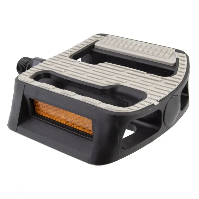 Premium Sunlite Barefoot Cruiser MX Platform Pedals — Durable Resin Body, Rubber Surface, Reflectors, 9/16″ & 1/2″ Sizes for Comfortable Cycling