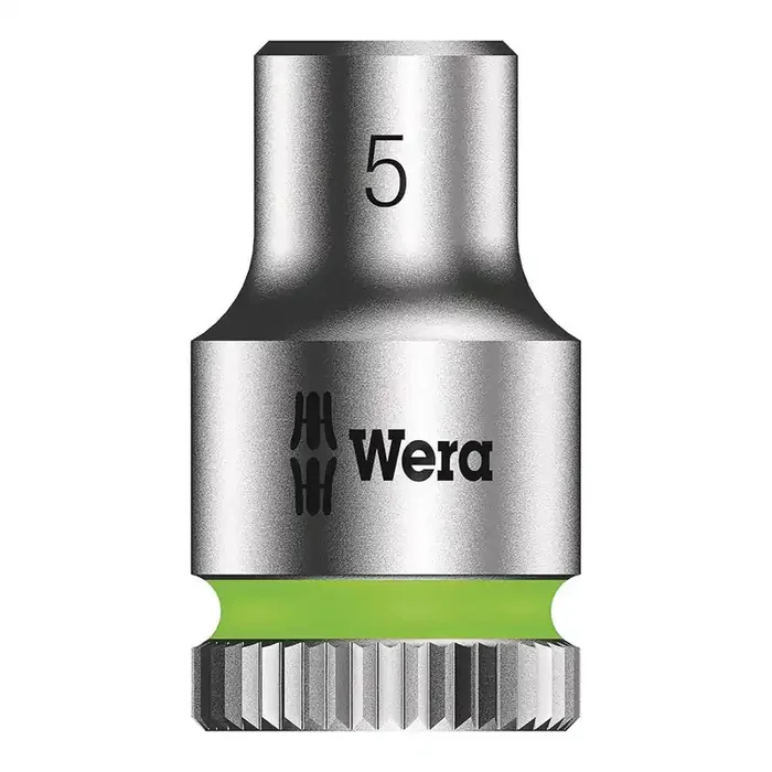 Premium Wera Zyklop 1/4″ Drive Sockets Set – Chrome Vanadium Steel, Colour-Coded, Hex Compatibility, Oily Hands Grip, Precision Engineering for Professionals