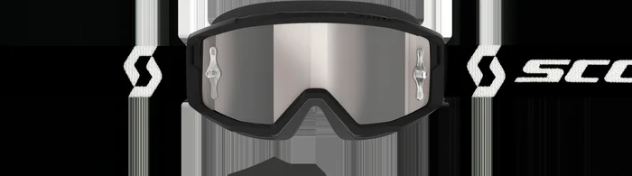 Primal Goggle Black/White Silver Chrome Works