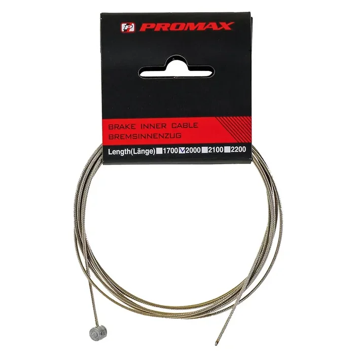 Promax 2000B Brake Cable 1.5mm, 2000mm, Stainless Steel, MTB, Unit