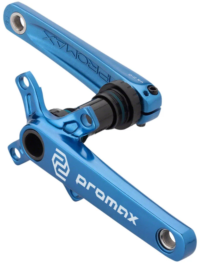 Promax CF-2 Crankset – 160mm 24mm Spindle 2-Piece 68mm English BB Included Blue