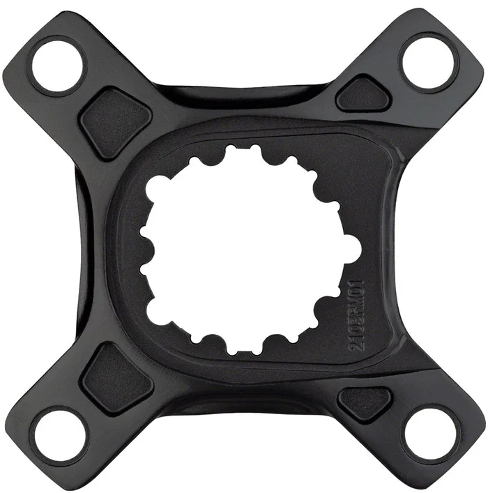 Promax Direct Mount Crank Spider – 104 BCD 4-Bolt SRAM 3-Bolt Mount Style For Use w/ CK-1 Carbon Cranks Only BLK