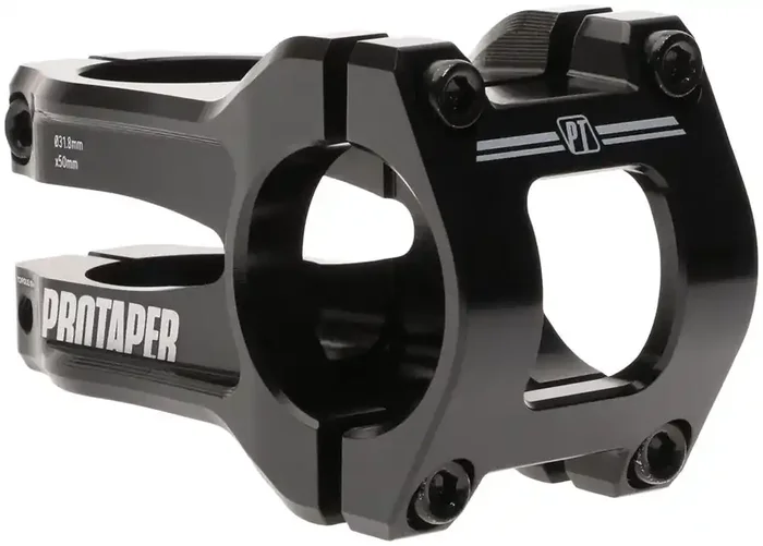 ProTaper Vice Trail Stem – 50mm, 31.8mm Clamp, +/-0, 1 1/8″, Aluminum, Black