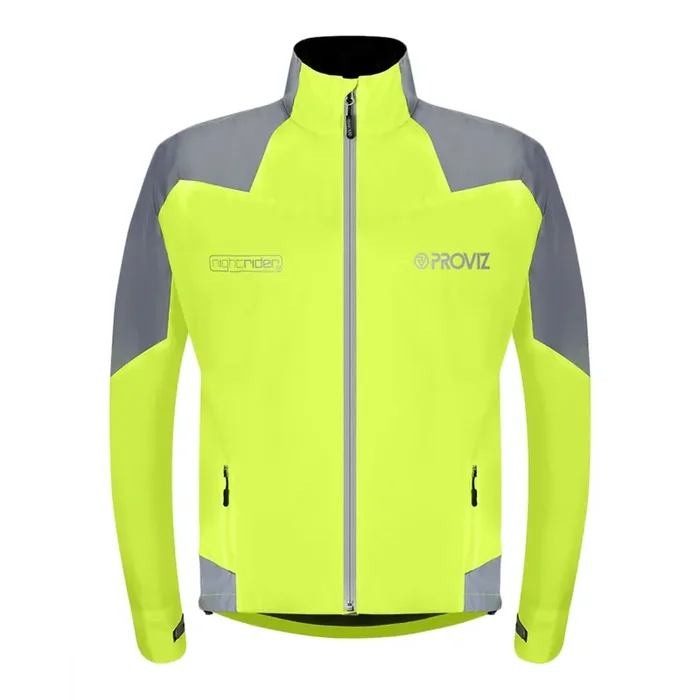 Proviz Nightrider 2.0 Cycling Jackets for Men – Reflective, Waterproof Breathable Outerwear with Micro Fleece & Storm Zip for All-Year Safety