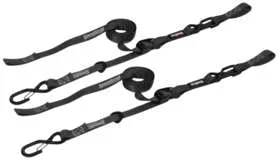 PRP 1″ Cam-Lock Black Tie Down With Snap “S” Hooks And Soft-Tie