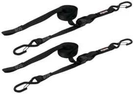 PRP 1″ Cam-Lock Black Tie Down With Snap S-Hooks