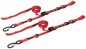 PRP 1″ Cam-Lock Red Tie Down With Snap “S” Hooks And Soft-Tie