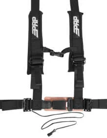 PRP 4.2 4-Point Auto Buckle H-style Harness – Black w/ Speed Harness