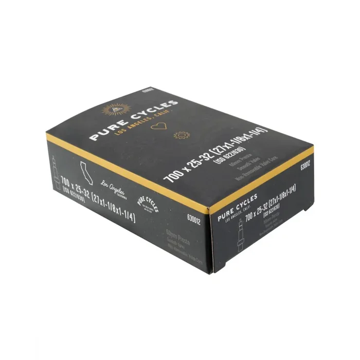Pure Cycles Standard Presta Valve Tubes 700×25-32 (27×1-1/8×1-1/4) PV 60mm 0d