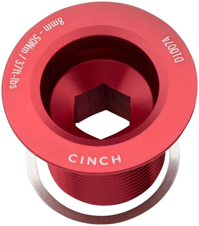 Race Face CINCH Crank Bolt with Washer – NDS M18 Gloss Red