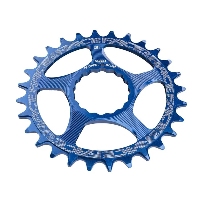 Race Face Narrow Wide Chainring: Direct Mount CINCH 28t Blue