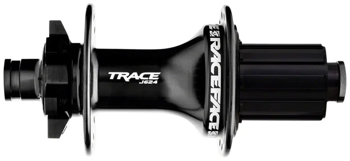 Race Face Trace J-Bend 624 Rear Hub – 12 x 148mm 6-Bolt HG 11 MTN Black 32H