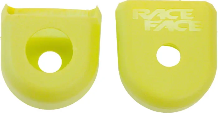 RaceFace Crank Boots For Carbon Cranks 2 Pack Yellow Protect Cranks From Rocks