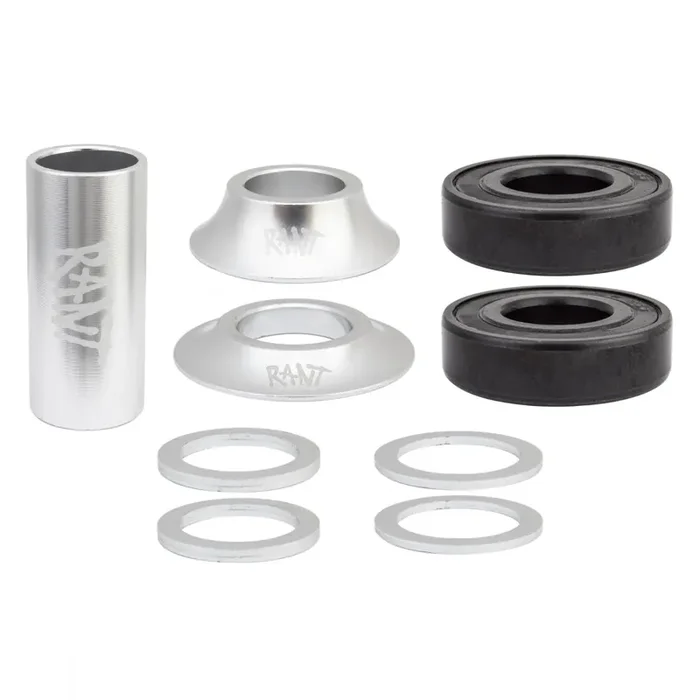 Rant Bang Ur Cartridge Bearing Mid Bottom Brackets Silver 19mm Spindle Cranks