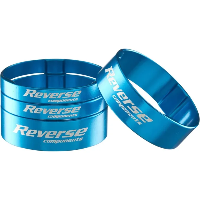 Reverse Ultralight Machined Aluminum Headset Spacer Sets – Colored Bike Helmet and Stem Tuning Components for Racing & Mountain Cycling