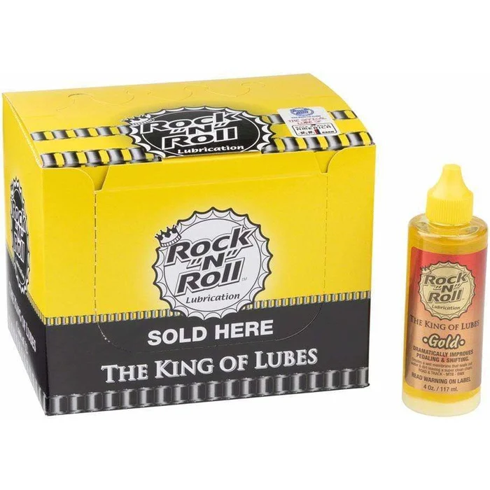Rock-N-Roll Gold Bike Chain Lube – 4oz Drip POP Box of 12