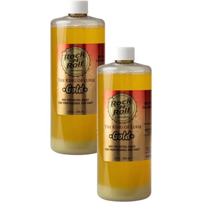 Rock ‘N‘ Roll Gold Bike Chain Lube + Cleaning Chain Degreaser – 32oz Drip for Mountain & Road Cycling