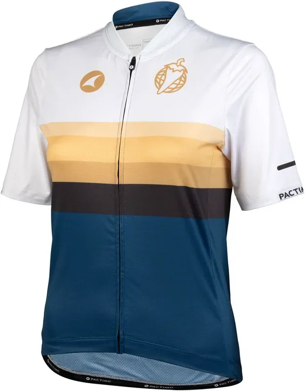 Salsa Latitude Women‘s Jersey – White, Navy Blue, Black , w/ Stripes, Medium