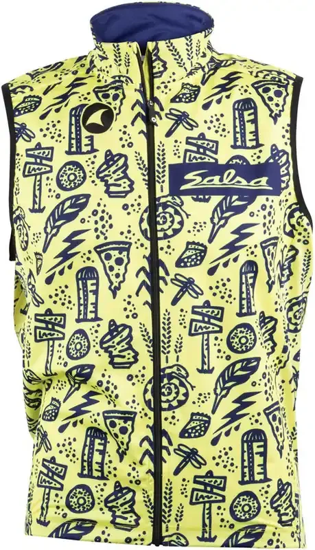 Salsa Men‘s Gravel Story Vest – Yellow, Dark Blue, Small