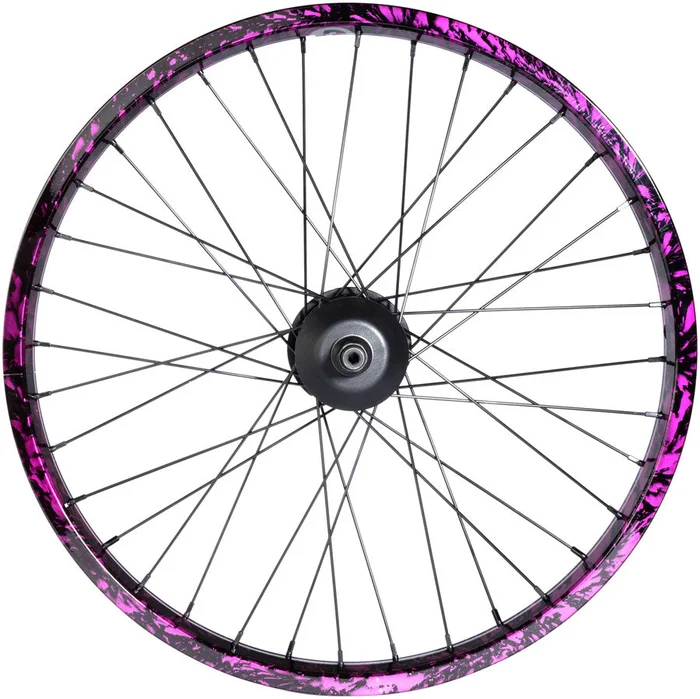 Salt Everest Rear Wheel – 20″ Black/Purple Splatter Freecoaster LHD