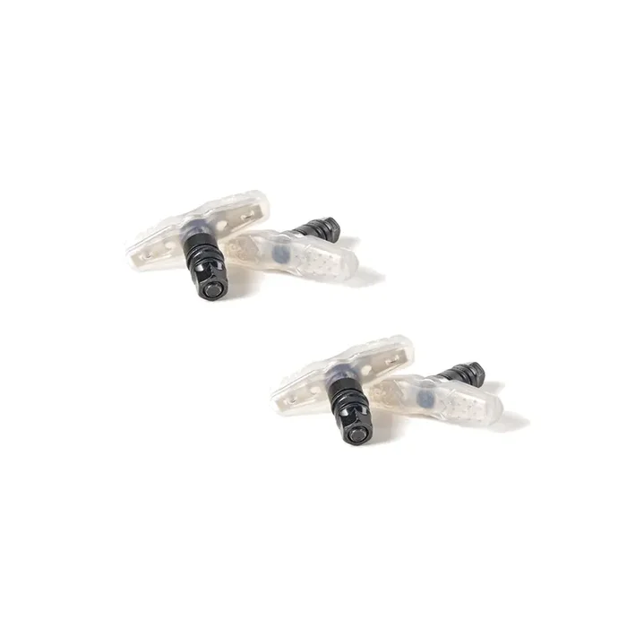 Salt Plus Propeller Brake Pads Pair Mid-Length, Hardware Included, Clear/Black for BMX & cycling bikes