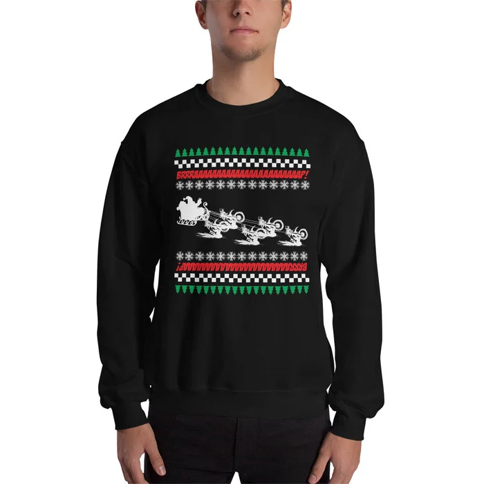 Santa Brap Christmas Sweater – Black