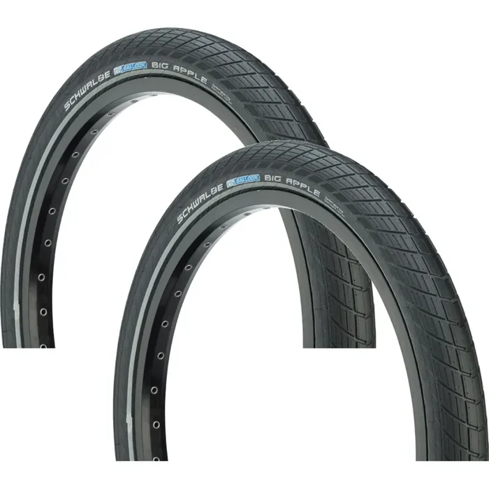 Schwalbe Big Apple Balloon Bike Tires 26″ & 29″ Clincher Wire Tires Touring, Hybrid, Vibration-Absorbing, Performance Line 11100299, 11100417