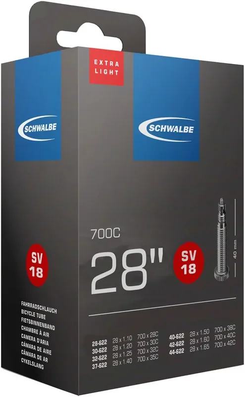 Schwalbe Extra Light Tube – 700 x 28 – 42mm, 40mm Presta Valve