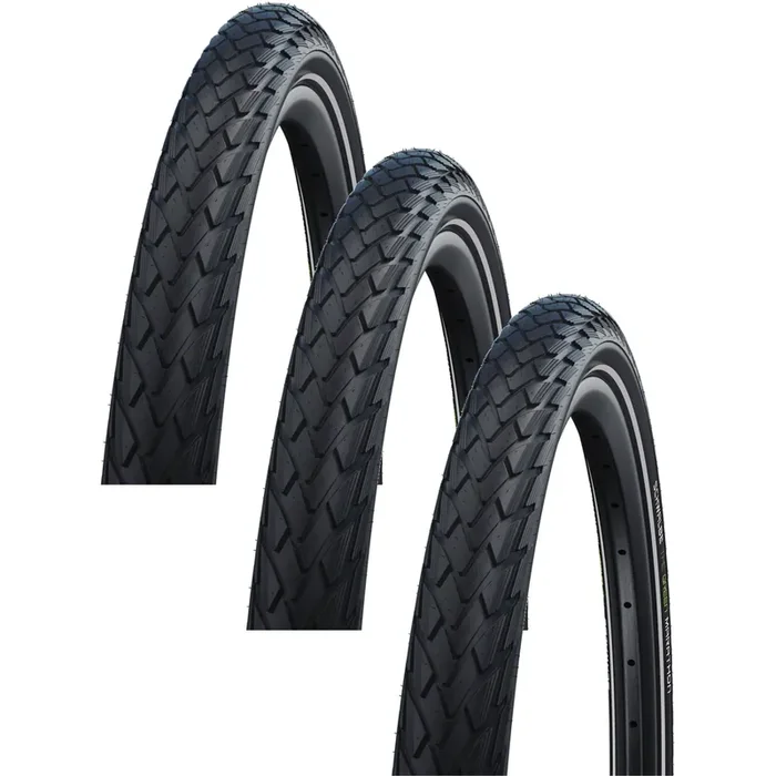 Schwalbe Green Marathon Tire 16″x1.35 Clincher Wire Eco-Friendly Puncture Protection & Reflective Sidewall (3-Pack) 11159410