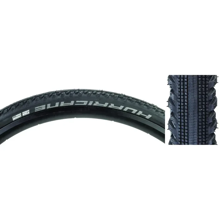 Schwalbe Hurricane 700×40 Clincher Wire TPI 85 Black/Black Reflective Road Tire 11159054