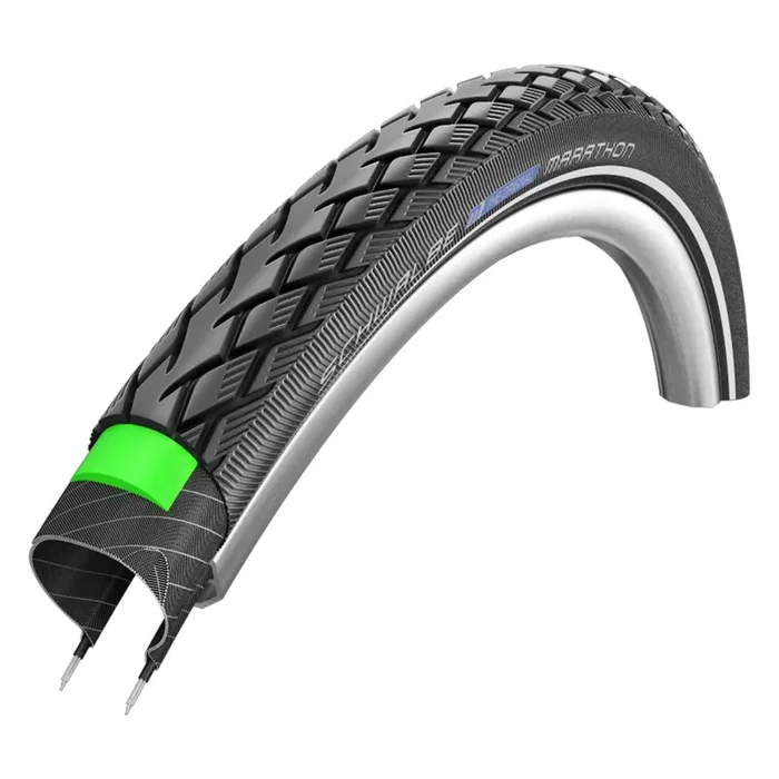 Schwalbe Marathon Tire – 26 x 1.5, Clincher, Wire, Black/Reflective ,Performance Line 11100145
