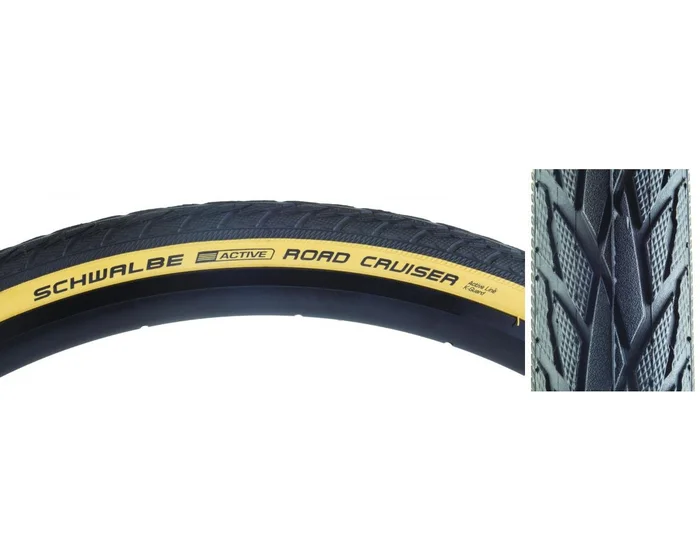 Schwalbe Road Cruiser Tire (Gumwall/Black) (700c) (35mm) (Wire Bead) (Green/K-Guard)