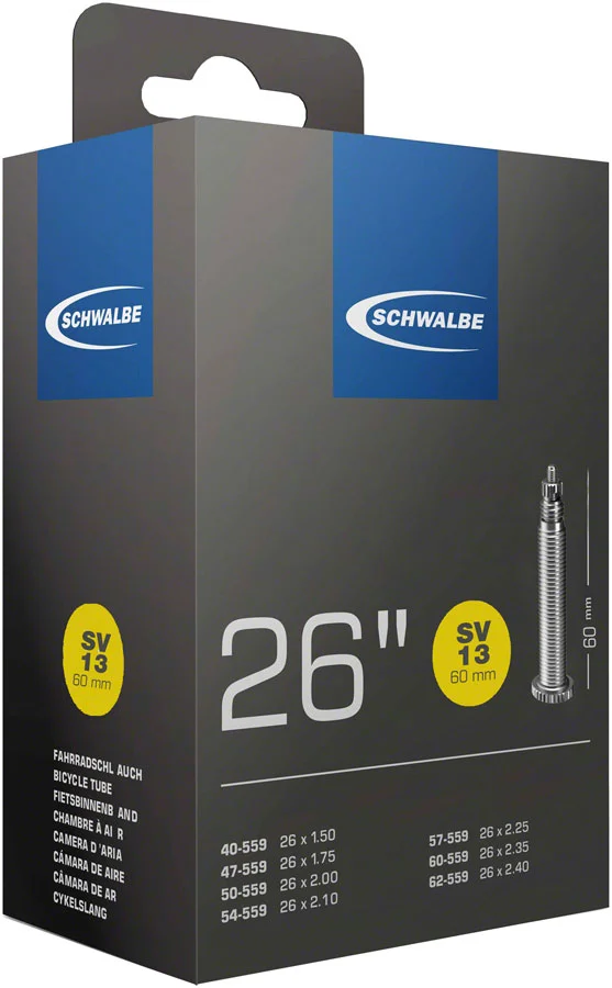 Schwalbe Standard Tube – 26 x 1.5 – 2.5 40mm Presta Valve