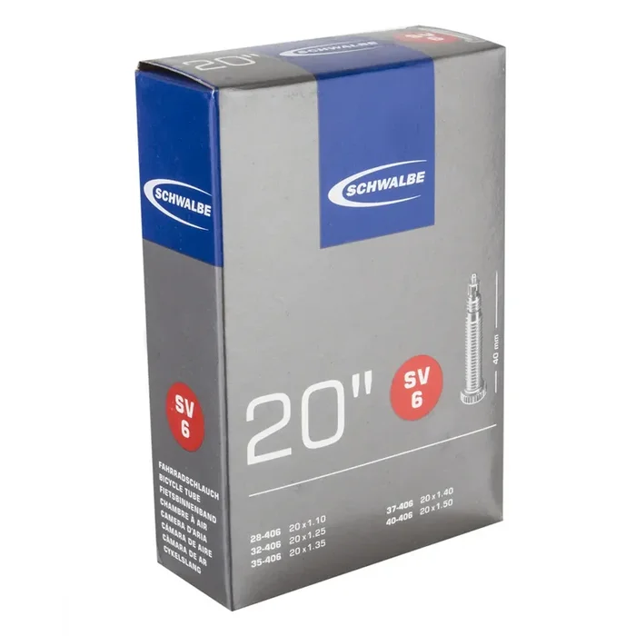 Schwalbe Tube 20×1.1-1.50 PV 40mm 0d Nickel Plated Valve Components
