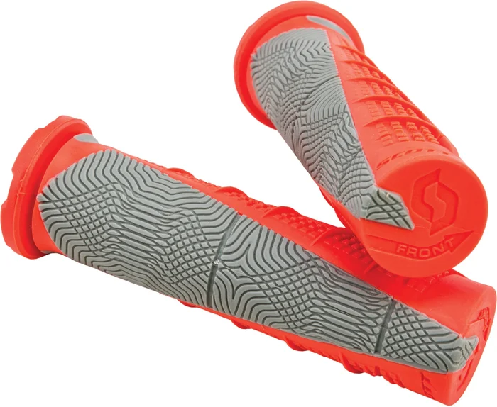SCOTT Deuce ATV Grips -Neon Red/Grey