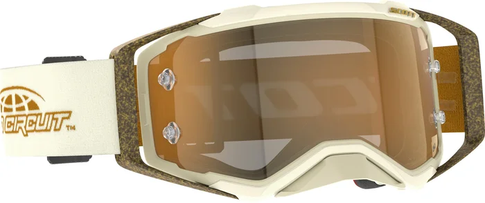 SCOTT Prospect X Pro Circuit Goggles – Beige/white/Brown with Amp Gold lens