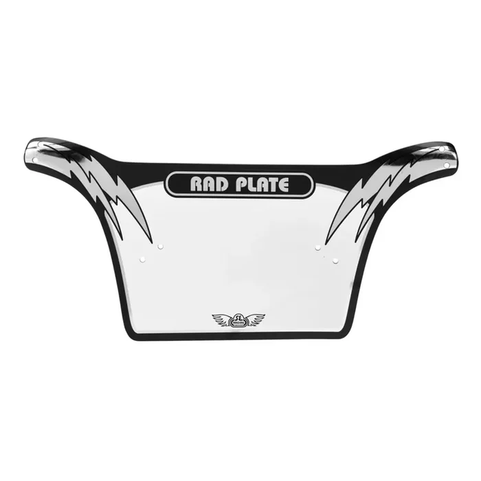SE Bikes Rad Number Plate Black/Silver 10inx19.75in