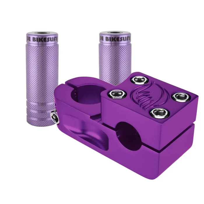 SE Bikes Steel 14mm Wheelie Pegs & Aluminum Narler BMX Stem Combo Durable, Stylish Bike Parts