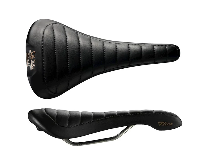 Selle Italia FLITE BONNIE Saddle (Black) (L1) (146mm Width) (Handmade) (Leather)