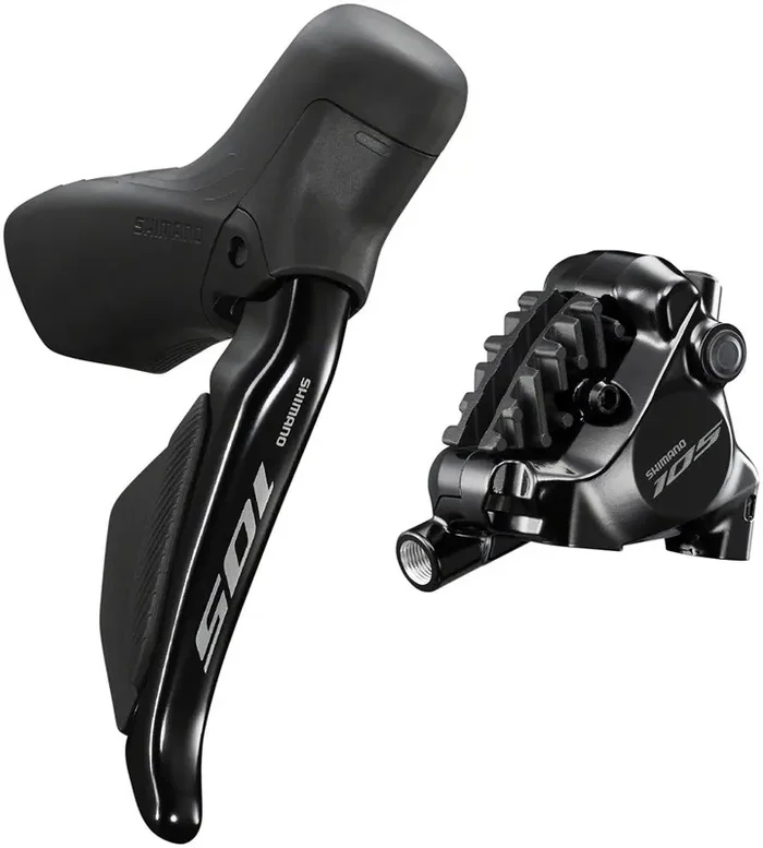 Shimano 105 ST-R7170-RE Di2 Shift/Brake Lever with BR-R7170 Hydraulic Disc Brake Caliper – Rear, 12-Speed, Flat Mount,