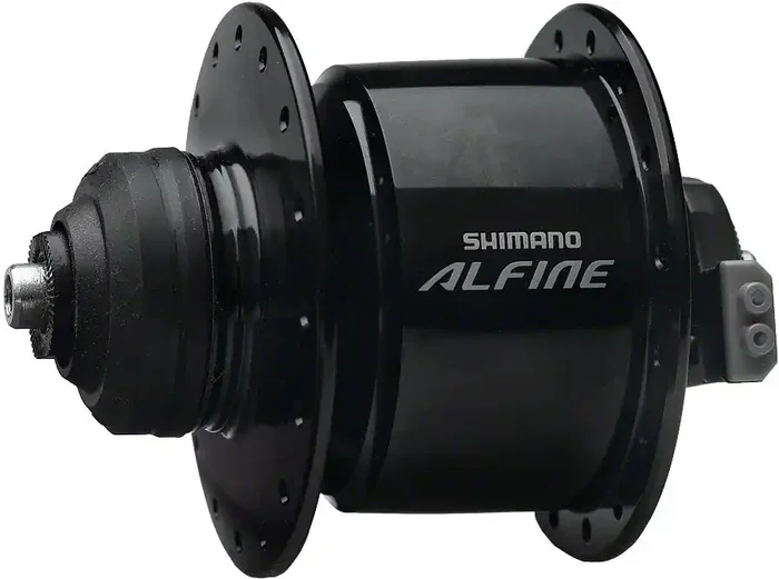 Shimano Alfine DH-S501 Dynamo Front Hub – QR x 100mm, Center-Lock, Black, 36h