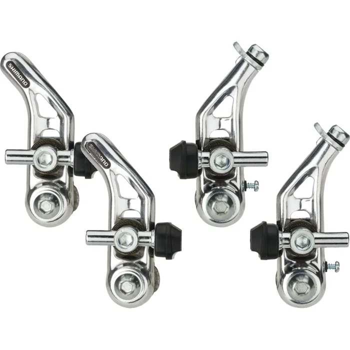 Shimano Altus BR-CT91 Silver Front & Rear Cantilever Brake Bundle Aluminum, Short Pull, Threaded Post, Lightweight Cycling Components