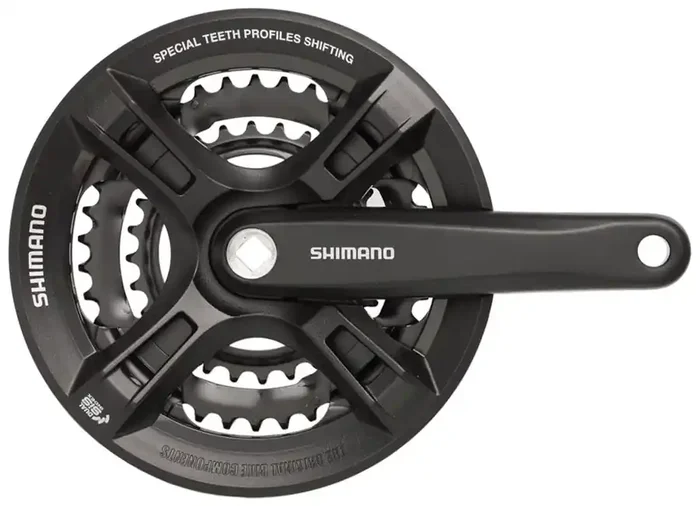 Shimano Altus FC-M311 Crankset 170mm 7/8-Speed 48/38/28t Riveted Black