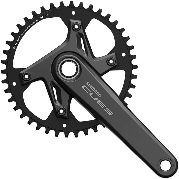 Shimano CUES FC-U6030-1 Crankset – 172.5mm, 9/10/11-Speed, 40t, Asymmetric 110 BCD, Black