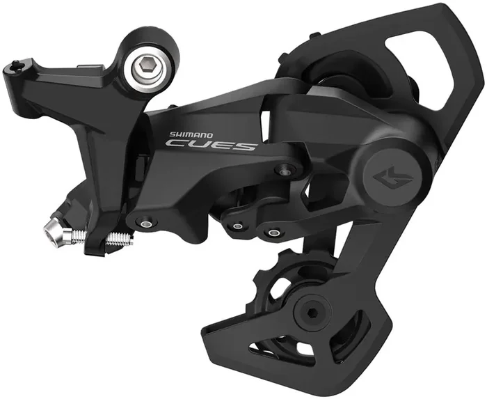 Shimano CUES RD-U4010 Rear Derailleur – 9/10-Speed, Shadow Design, Direct Attach, Short Cage, Black