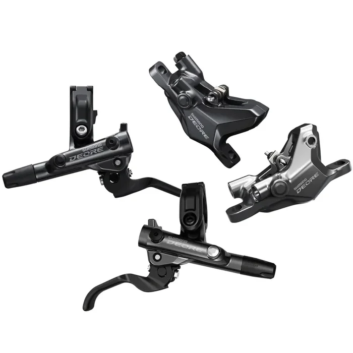 Shimano Deore M6100 Hydraulic Disc Brake Front & Rear Set 2-Piston, Post Mount, Mineral Oil, MTB Performance