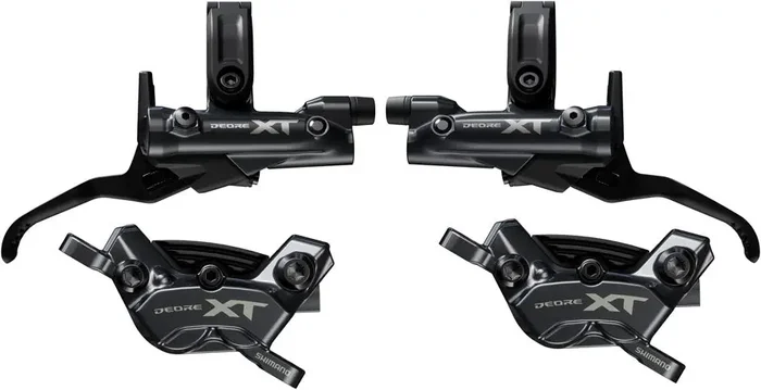 Shimano Deore XT M8200/8220 Disc Brake Upgrade Kit – Right and Left BL-M8200 Levers, Post Mount, Front and Rear BR-M8220